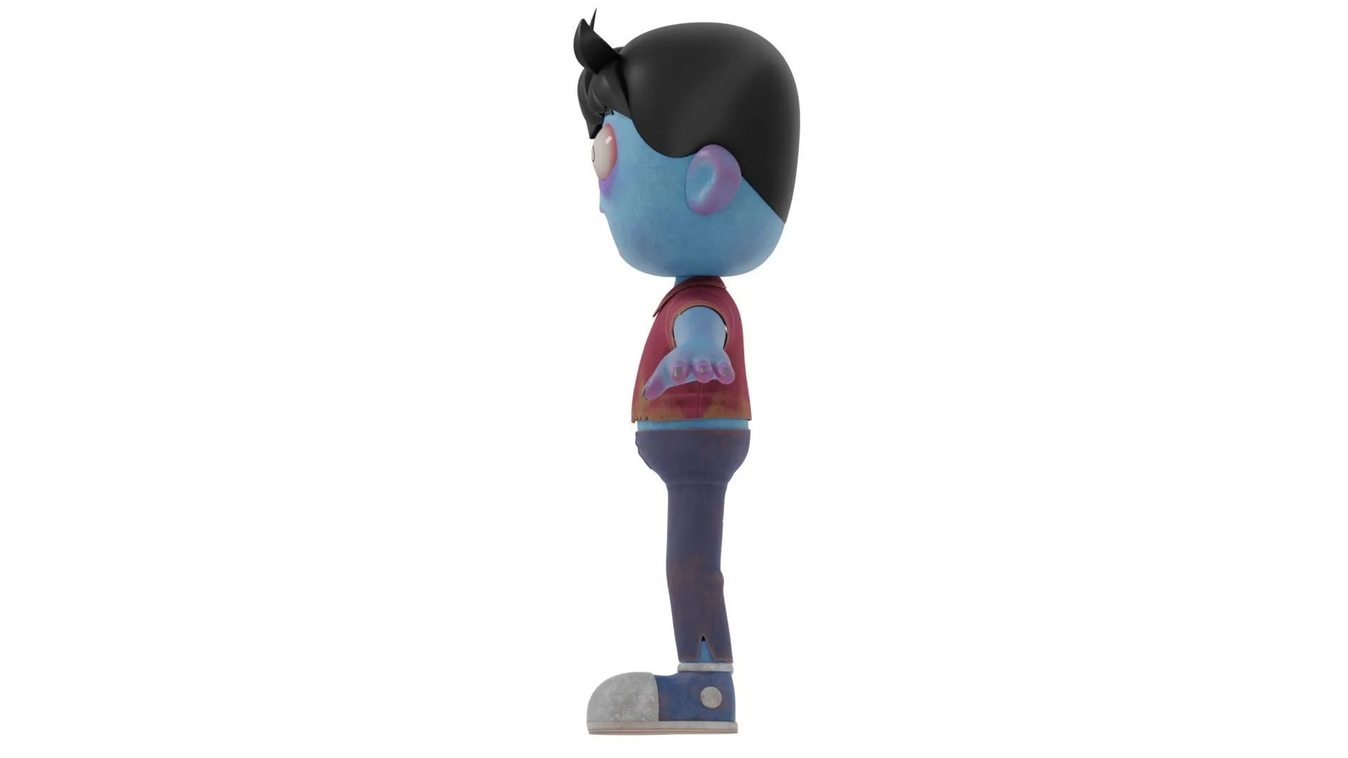 Cartoon Male Zombie 3D model pose